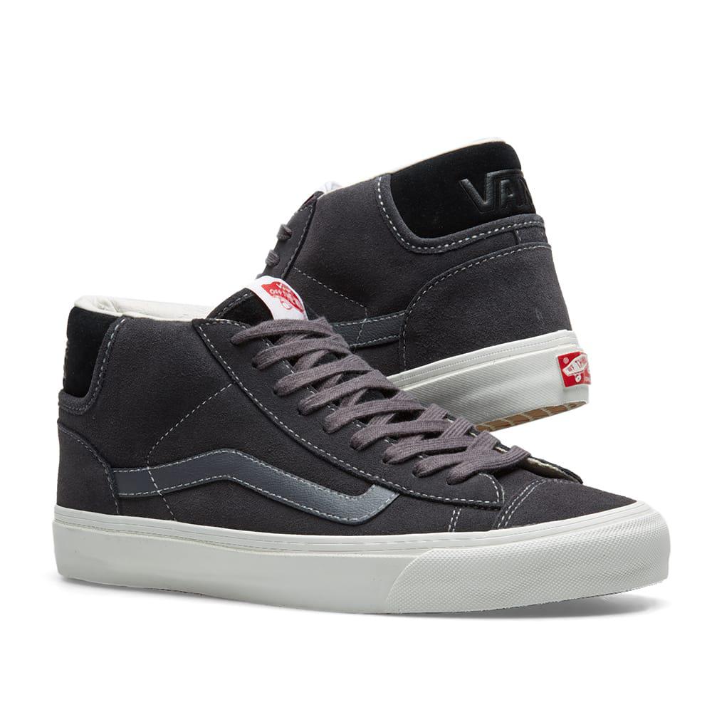vans og mid skool lx navy suede
