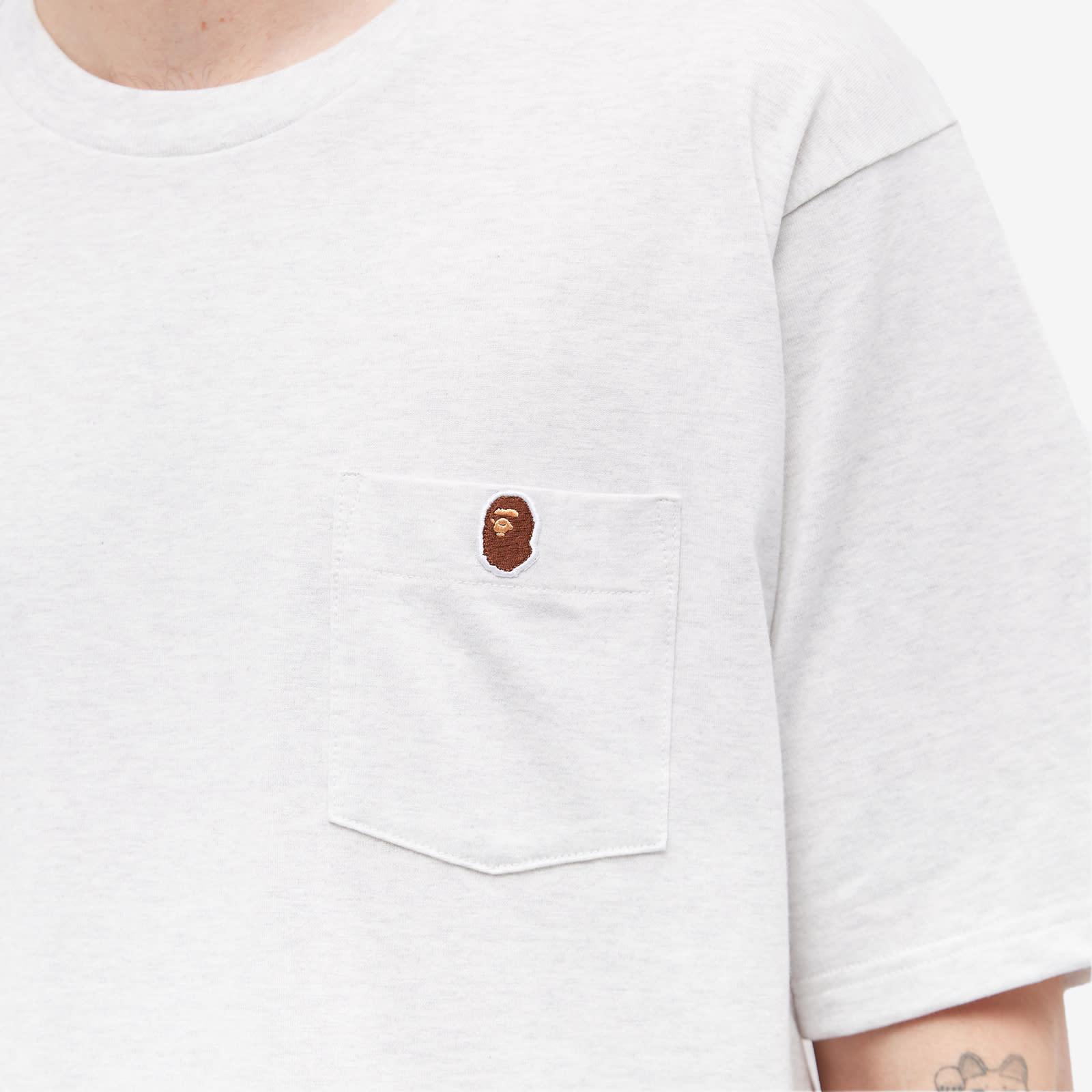 A Bathing Ape One Point Pocket T-shirt in White for Men | Lyst UK