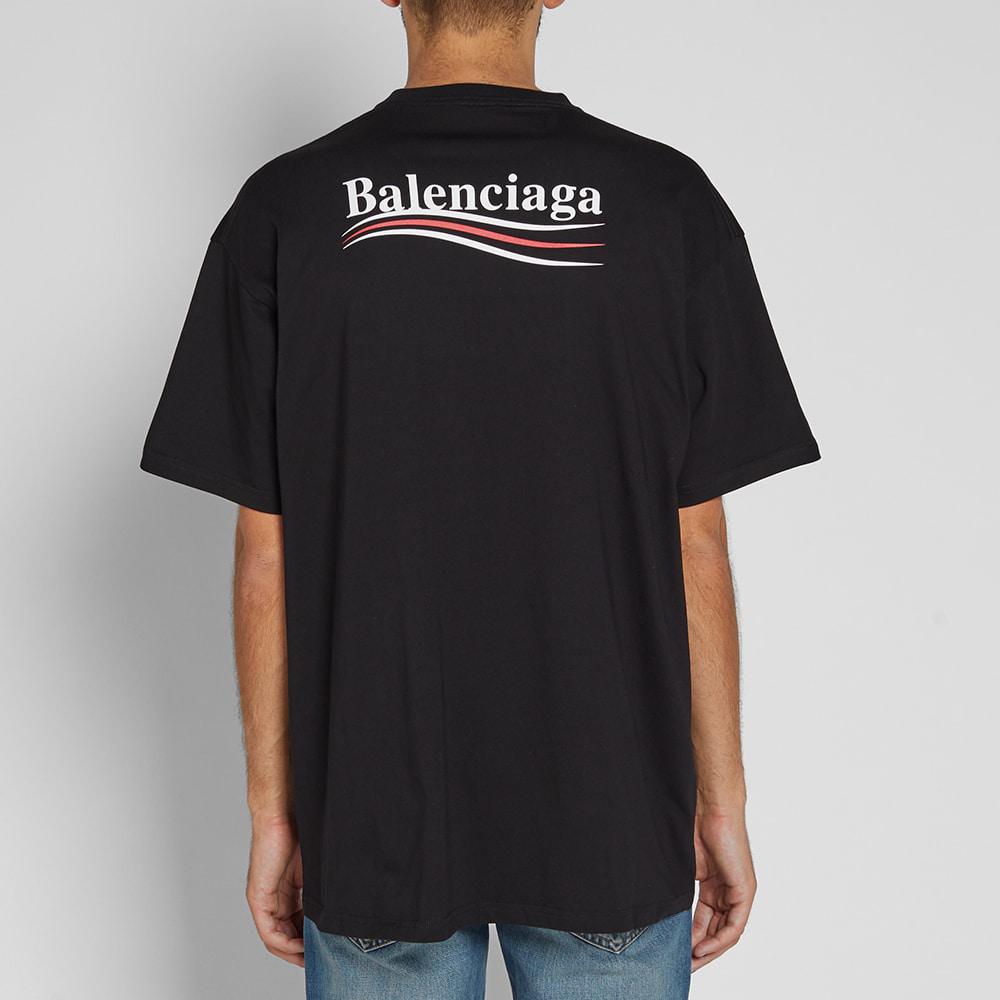 Balenciaga Cotton Political Campaign T-shirt in Black for Men | Lyst