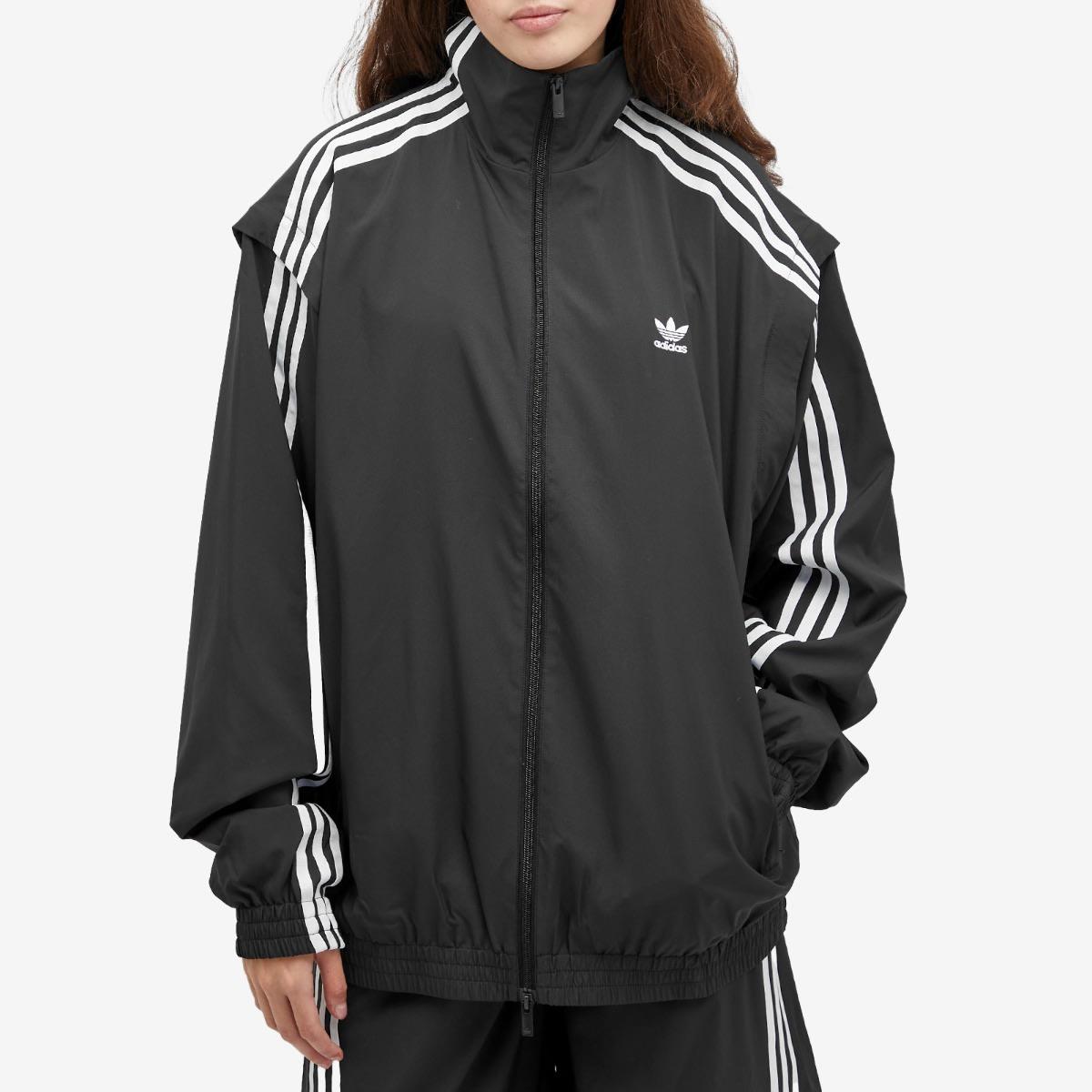 adidas Oversized Zip-Off Track Top in Black | Lyst adidas Oversized Zip-Off Track Top in Black | Lyst