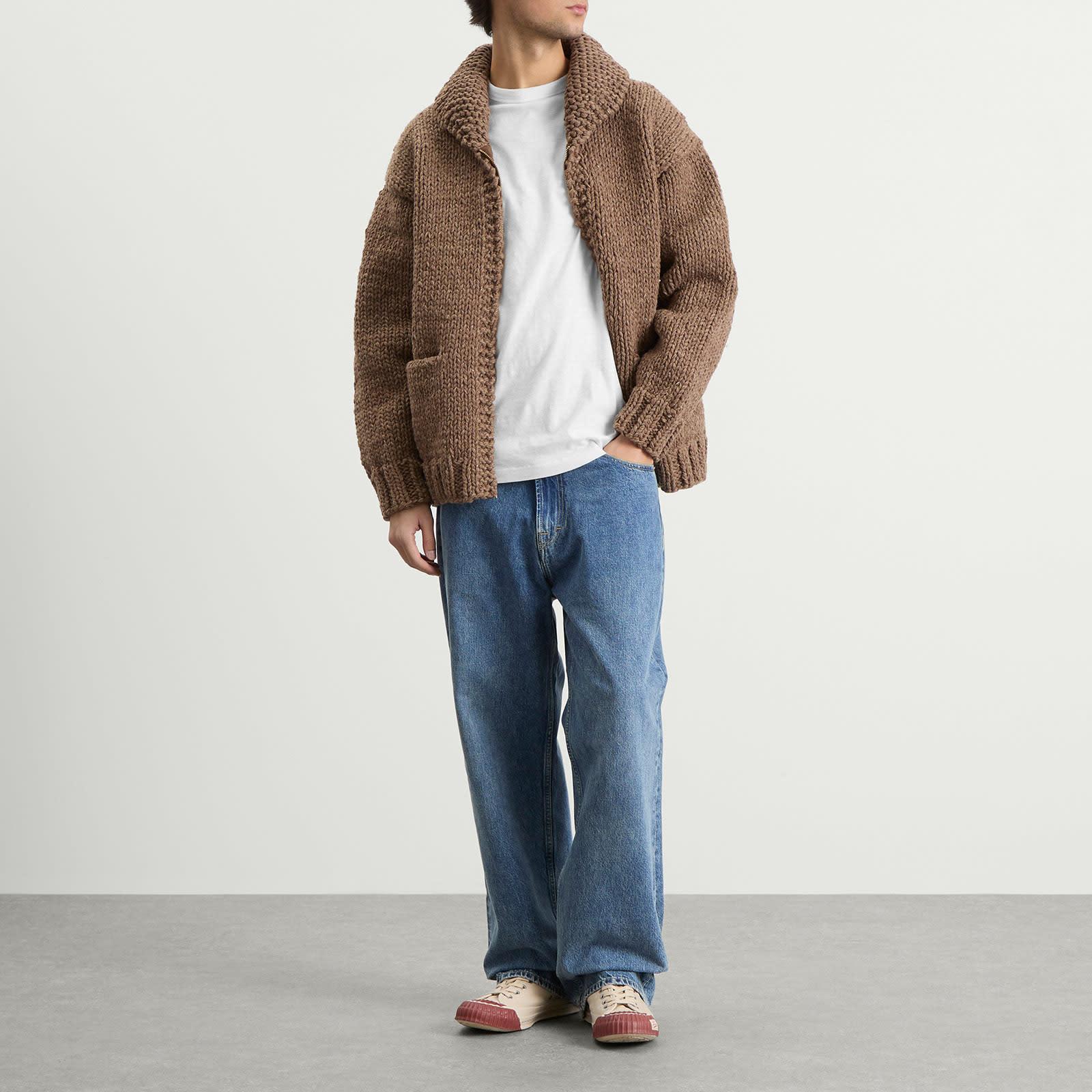 Visvim Cowichan Hand Knit in Brown for Men | Lyst