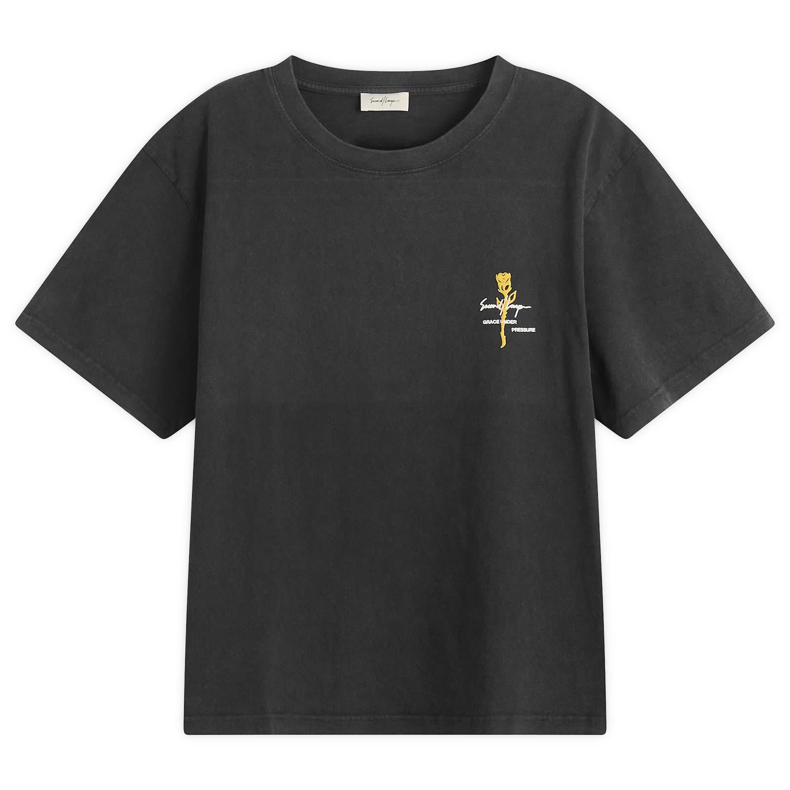Second/Layer Second Layer Baby Baggy Rose T-Shirt in Black for Men