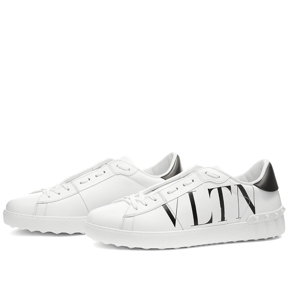 Valentino Leather Vltn Open Low Top Sneaker in White for Men - Lyst