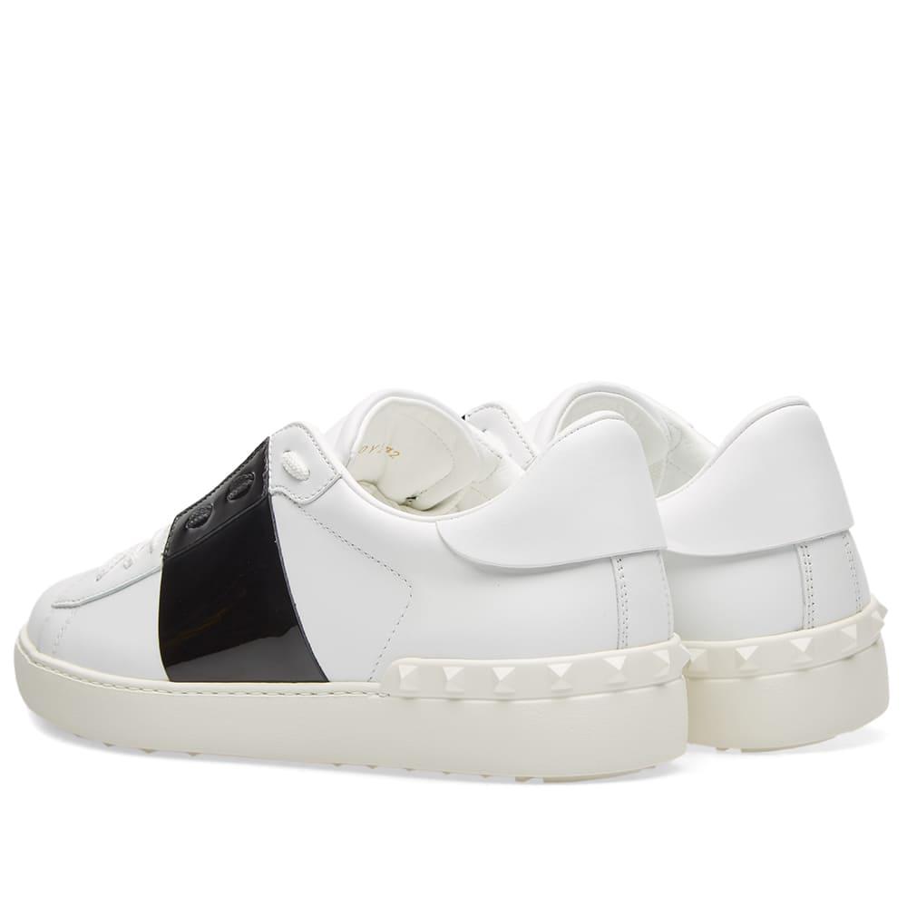 valentino open low top patent sneaker