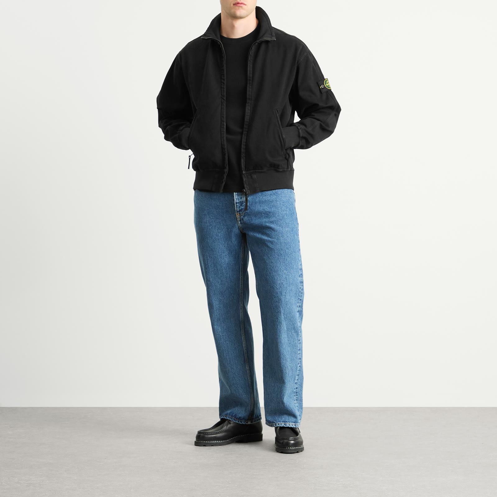 24ss stone  “OLD EFFECT”JKT black Stone Island Old Effect Harrington Jacket in Black for Men | Lyst