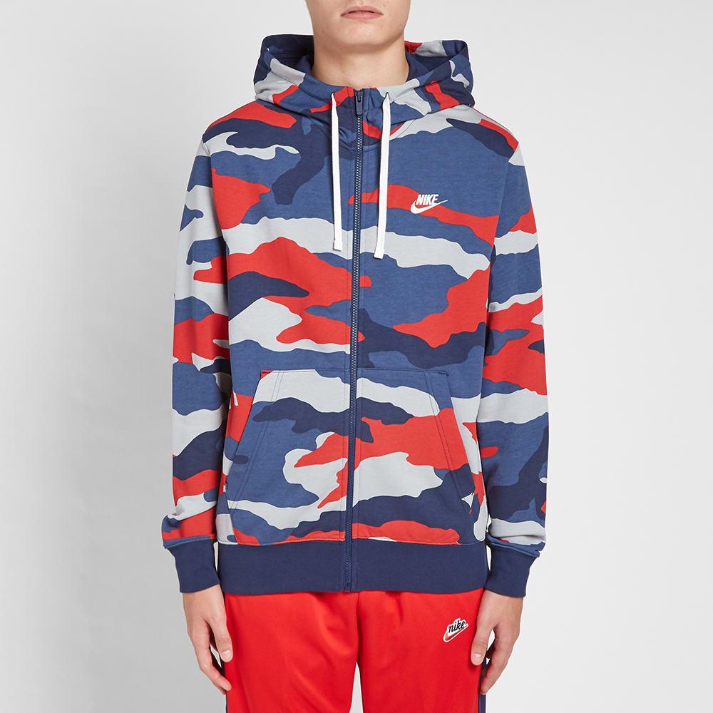 blue camo nike hoodie