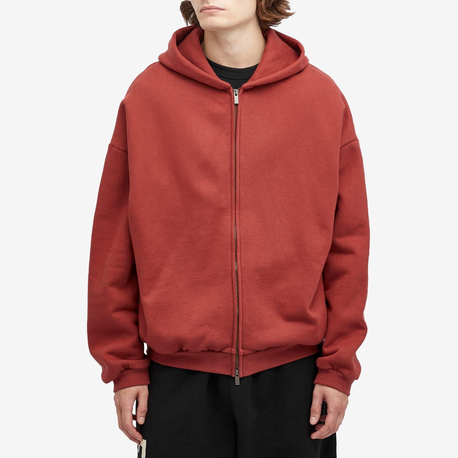 Fear Of God Heavy Fleece Fullzip Hoodie in Red for Men | Lyst