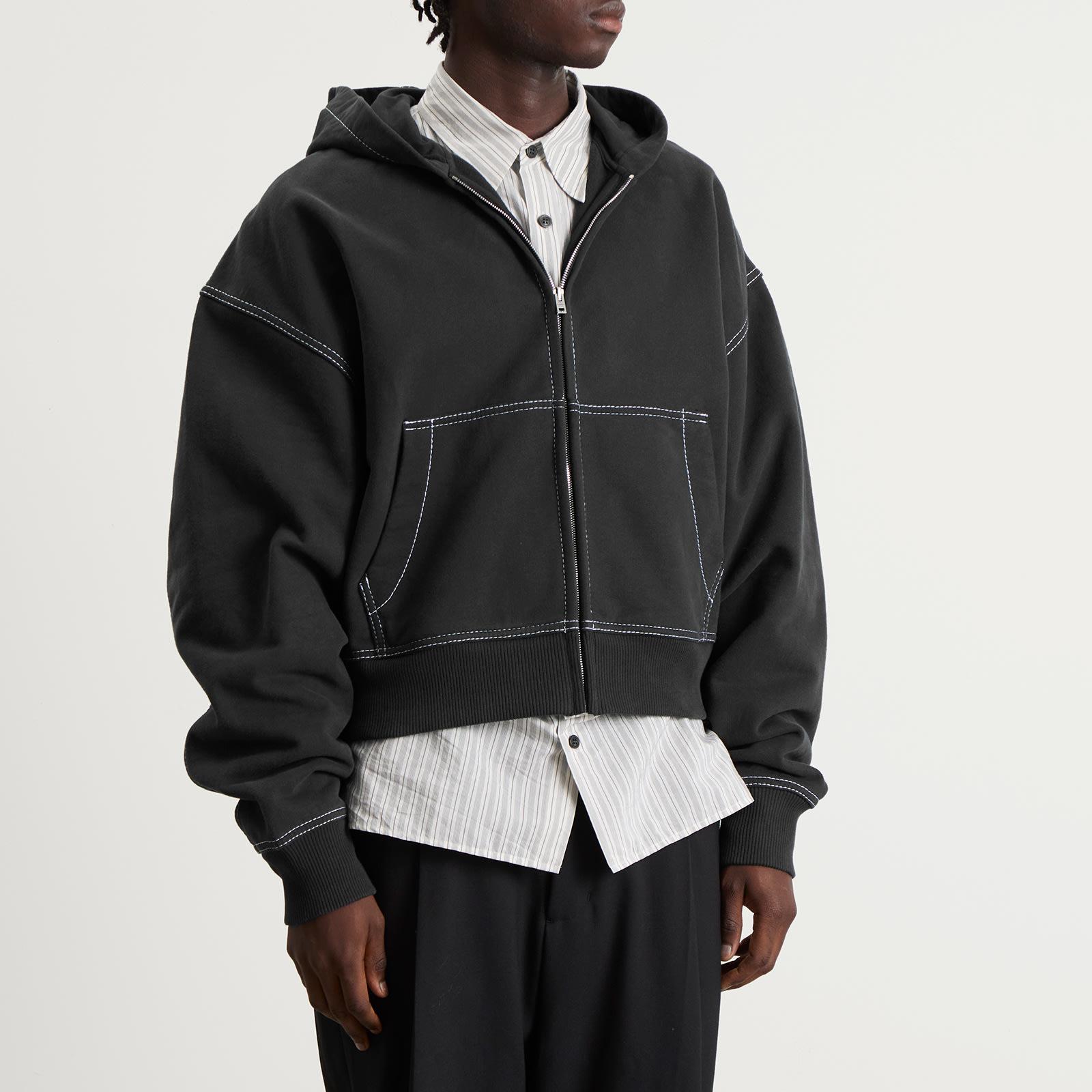 Acne Studios Foscar H U Zip Autograph Logo Zip Hoodie in Black for