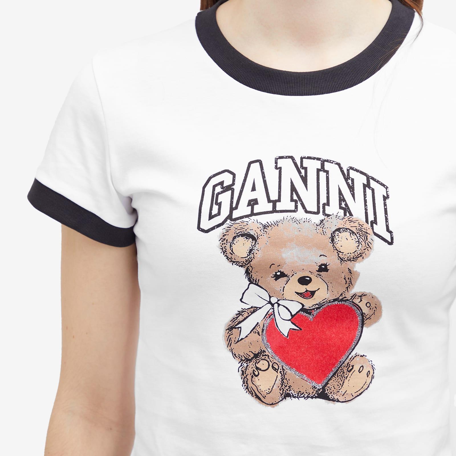 Ganni Bear Baby T-Shirt in White | Lyst