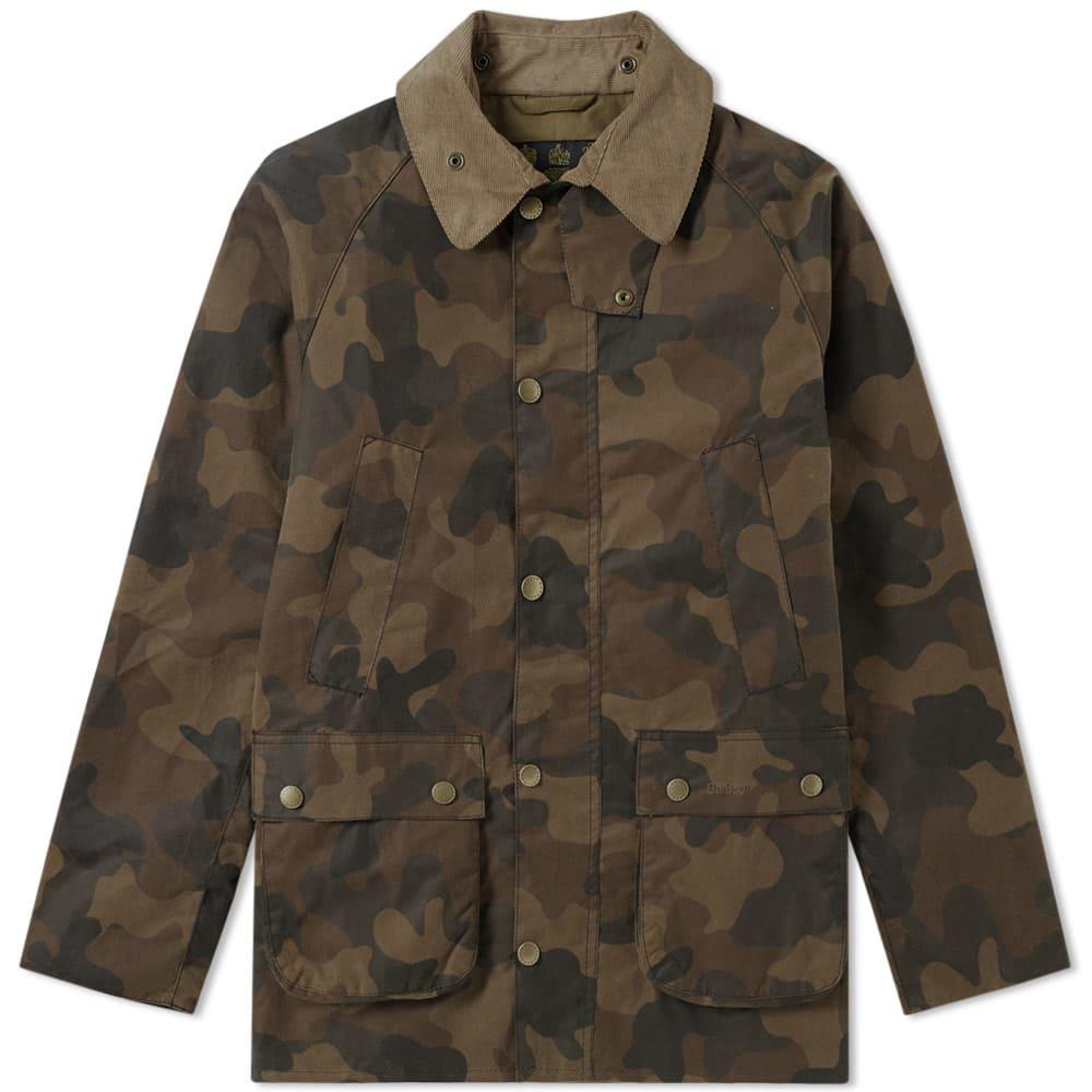 Barbour Heritage Waxed Camo Sl Bedale Jacket in Green for Men Lyst
