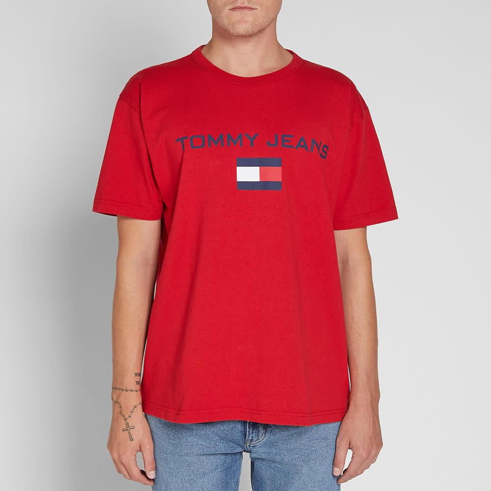 tommy jeans 5.0 90s logo tee