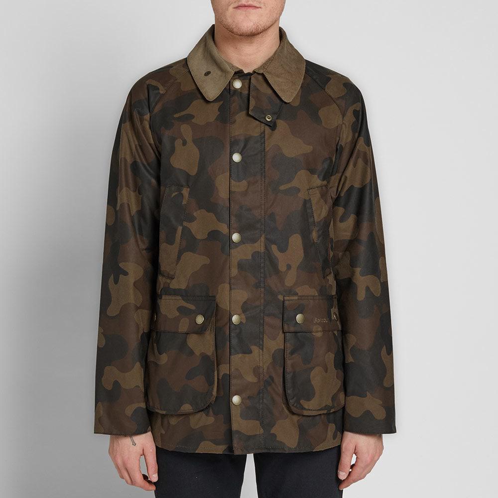Barbour Heritage Waxed Camo Sl Bedale Jacket in Green for Men Lyst