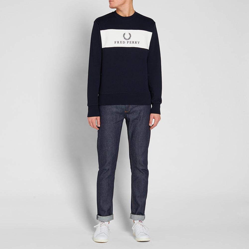 fred perry panel embroidered sweat