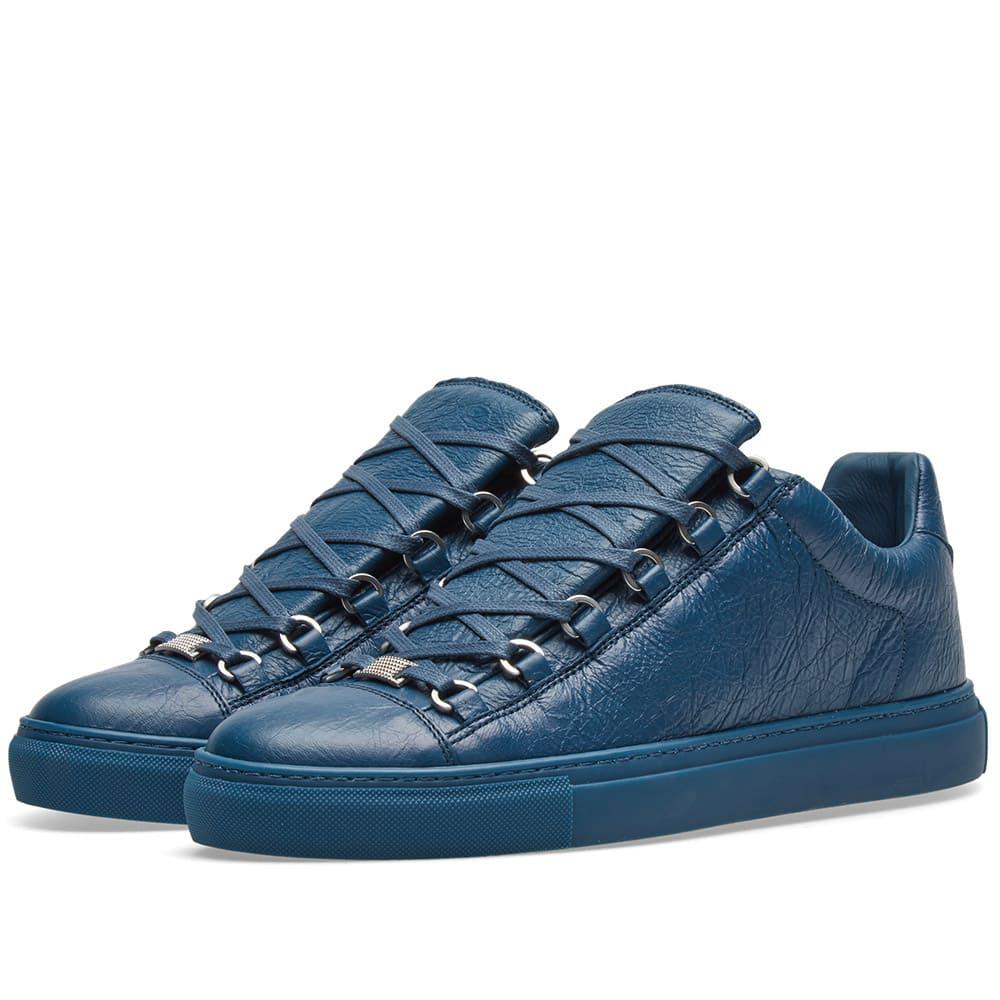 Balenciaga Leather Arena Low Classic in Blue for Men - Lyst