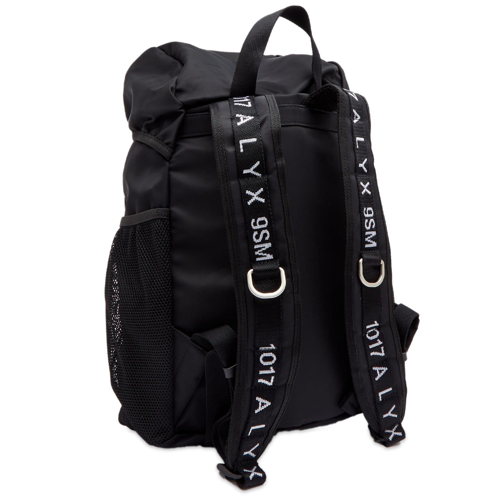1017 ALYX 9SM Backpack - X Black Nylon Backpack With Rollercoaster