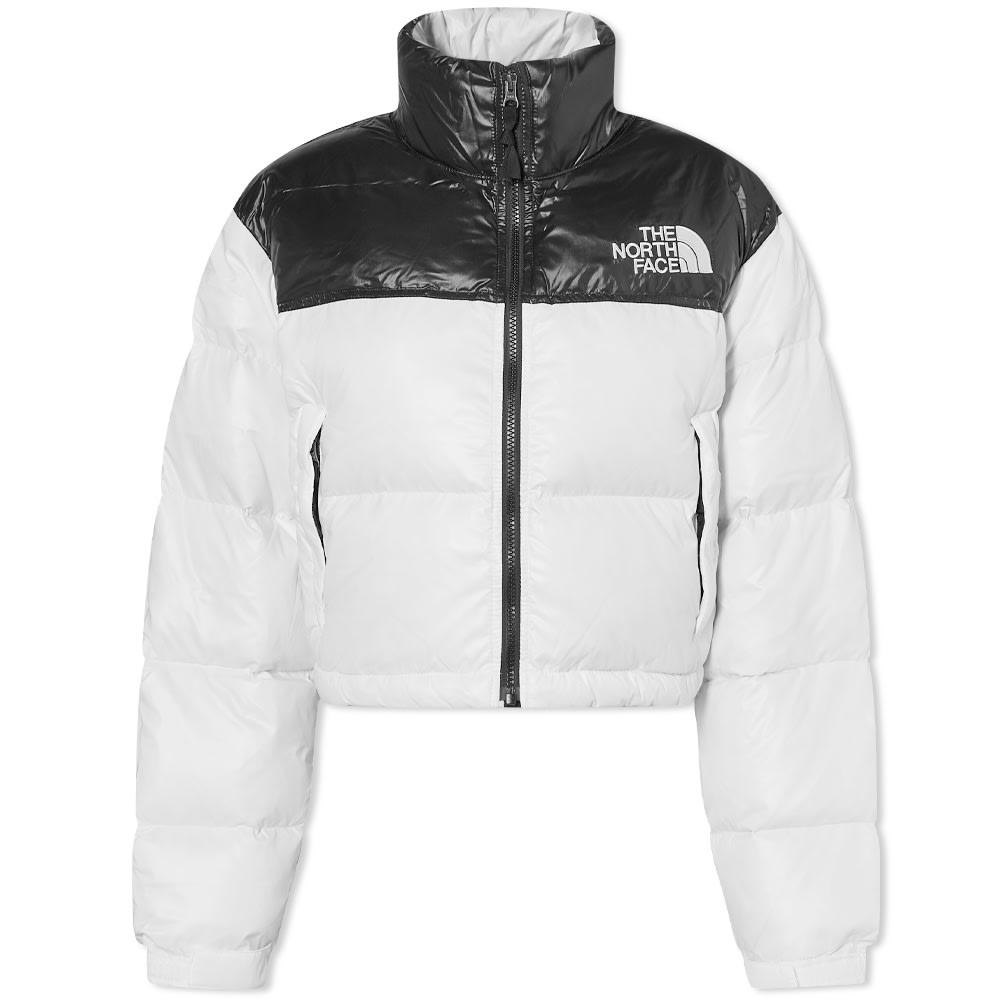 The North Face Nuptse Cropped Puffer Jacket in Black | Lyst UK