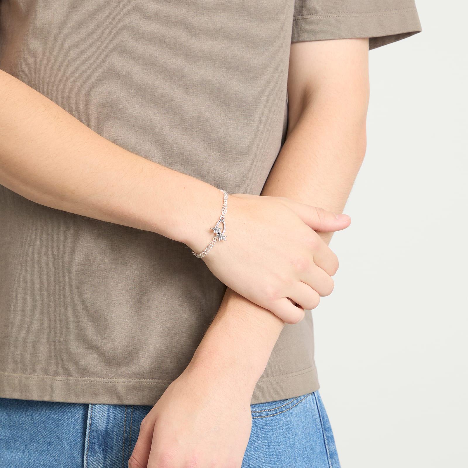 Twojeys Icon Double Chain Bracelet in Metallic for Men | Lyst