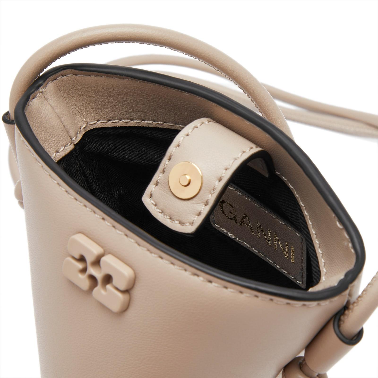 Ganni Bou Crossbody Bag in Natural | Lyst