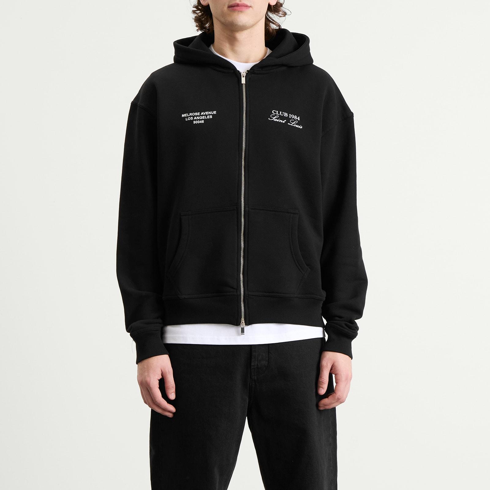 Club 1984 Melrose Zip Hoodie in Black for Men | Lyst UK
