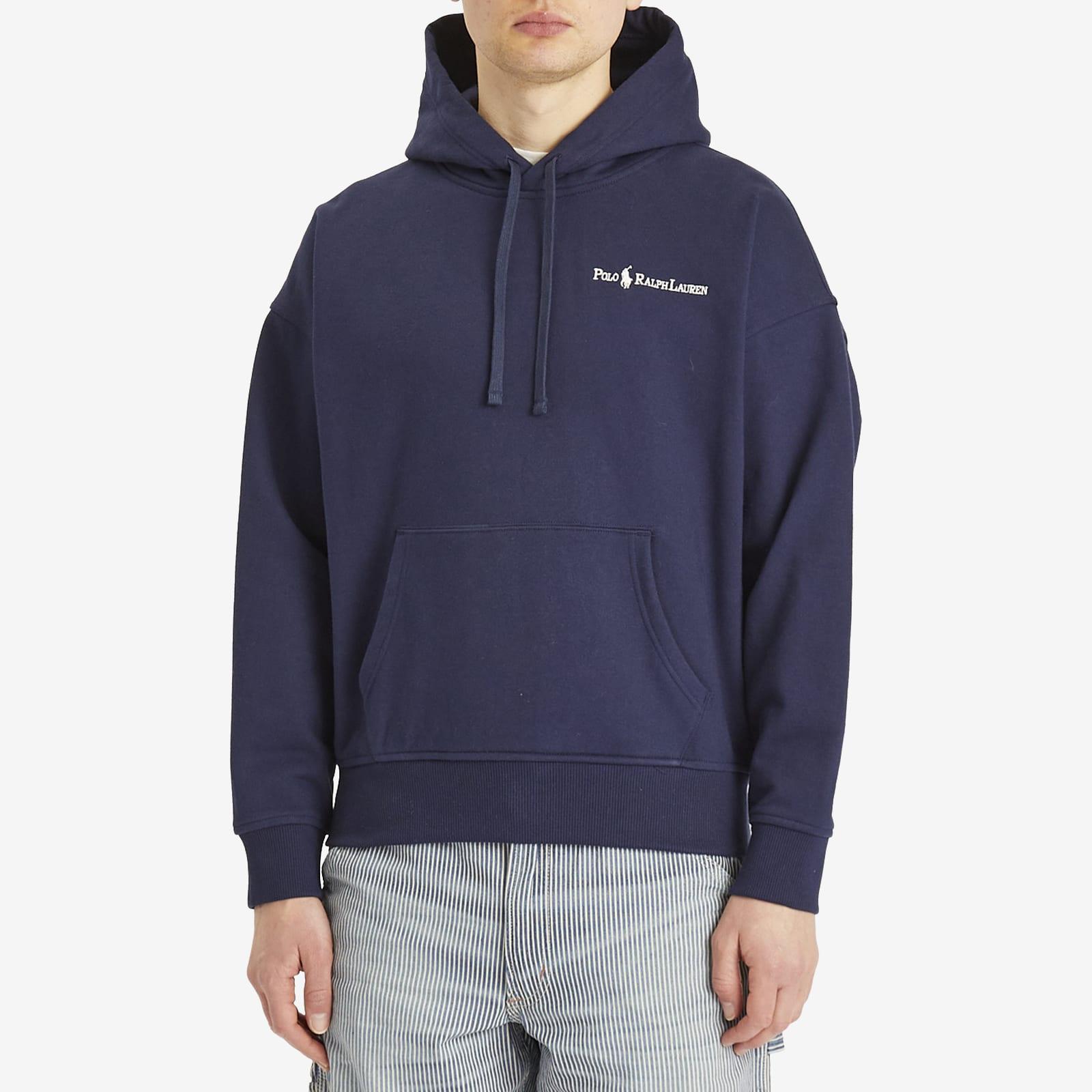 ★POLO RALPH LAUREN★Embroidered Chest Logo Hoodie 関税込★ Polo Ralph Lauren Embroidered Chest Logo Hoodie in Blue for