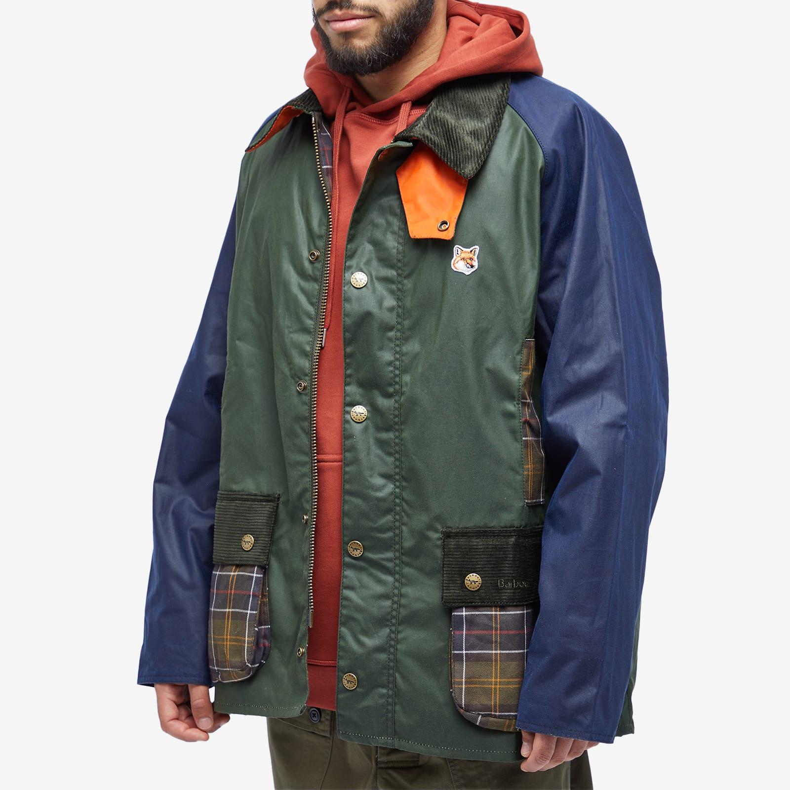 ジャケット・アウター Barbour maison kitsune beaufort jkt M Barbour x Maison Kitsuné Beaufort Wax Jacket Indigo | END. (AR)