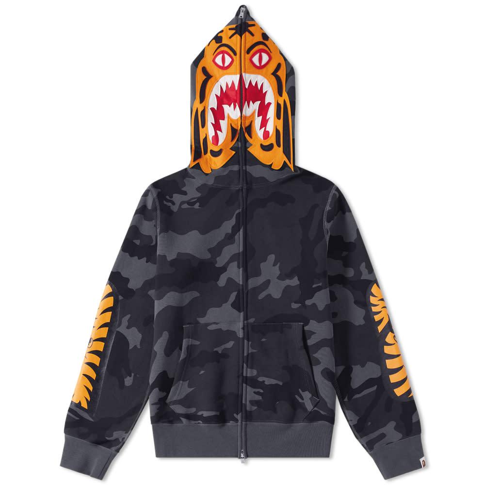 bape black tiger hoodie
