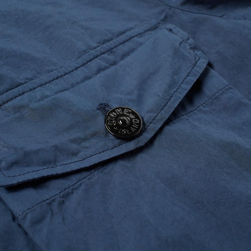 Stone island garment dyed hooded sales button overshirt