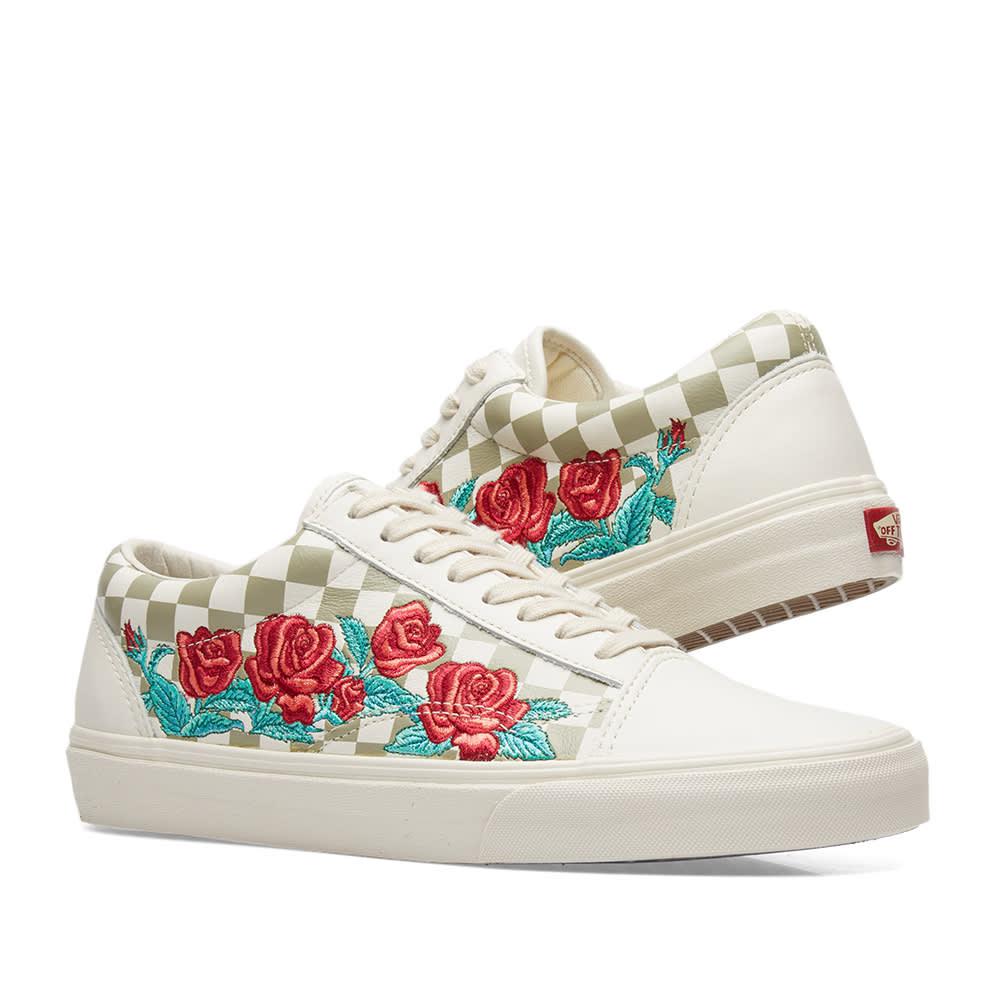 Vans Old Skool Embroidered Rose Clearance, 58% OFF | www.ingeniovirtual.com