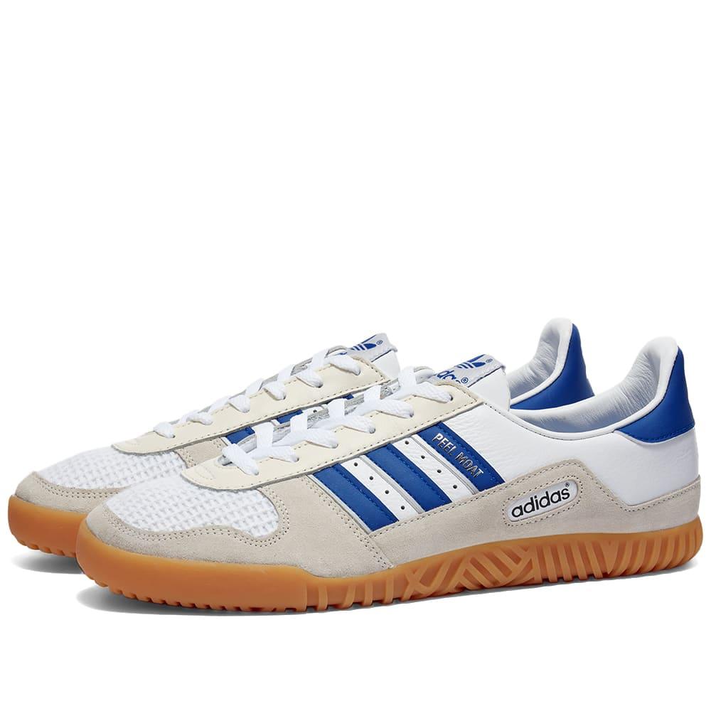 adidas Lace Indoor Comp White & Royal Blue for Men | Lyst