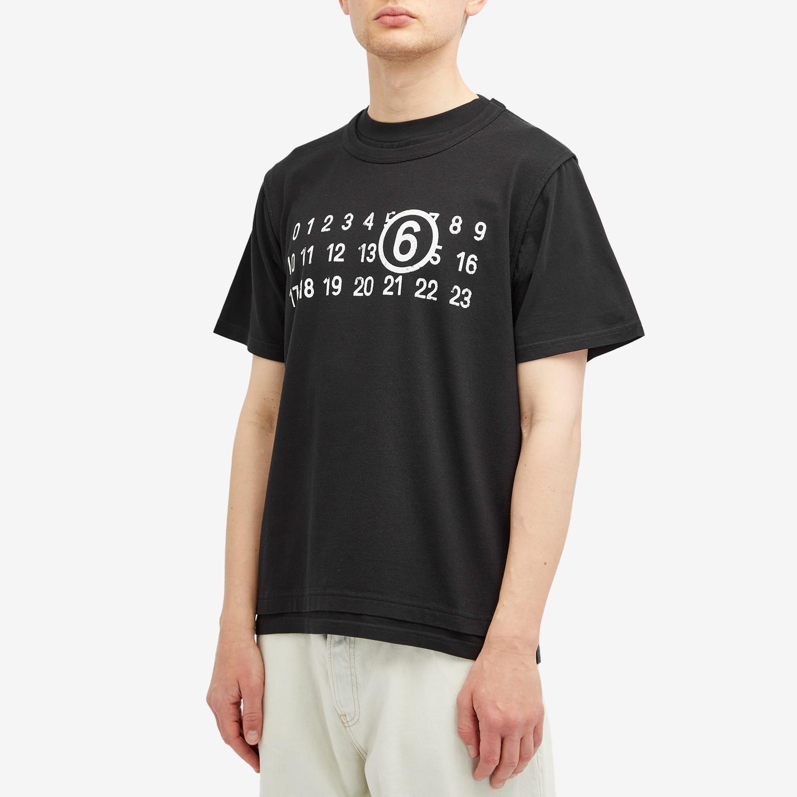Maison Margiela Number Logo T-Shirt in Black for Men | Lyst UK