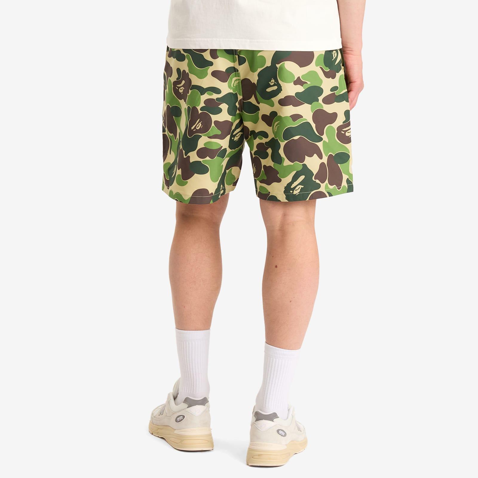 A Bathing Ape Abc Camo One Point Relaxed Fit Water Shorts in Green 
