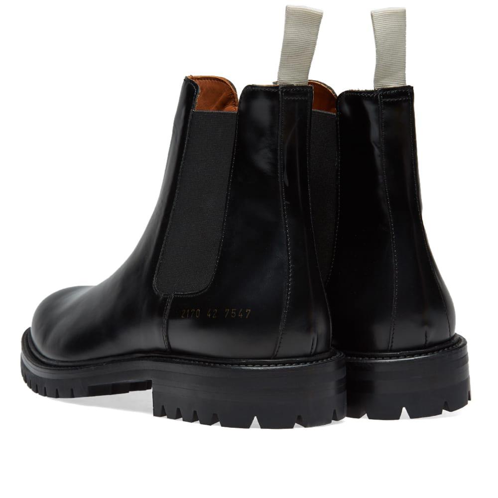 Common Projects Leather Chelsea Boots in Black for Men | Lyst