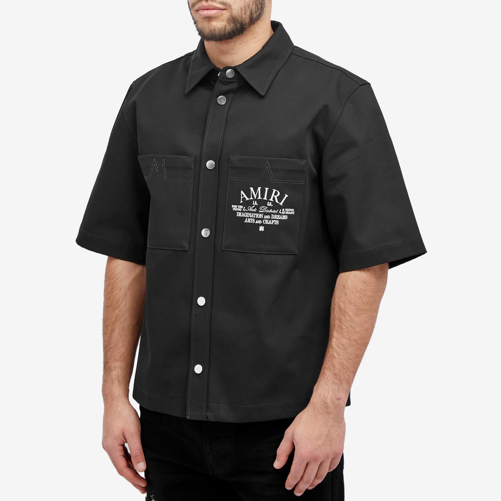 Amiri Arts District Short Sleeve Camp Shirt in Black for Men Lyst UK