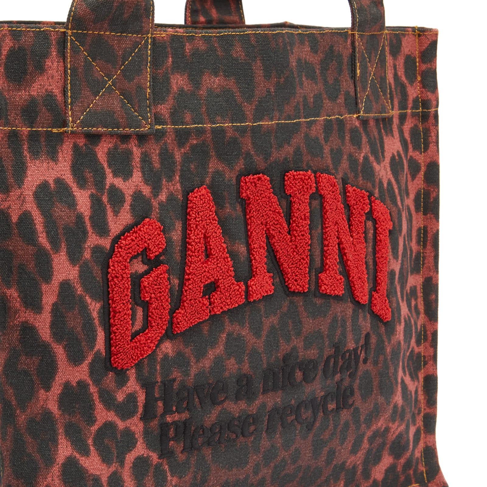 Ganni Large Easy Shopper Print Leo in Red | Lyst