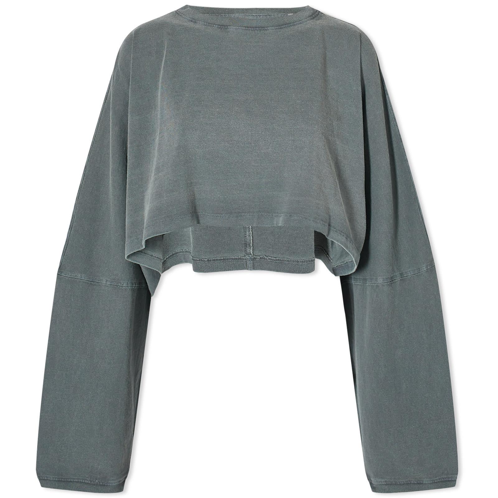 Joah Brown Joah Slouchy Crop Long Sleeve Top in Grey Lyst UK