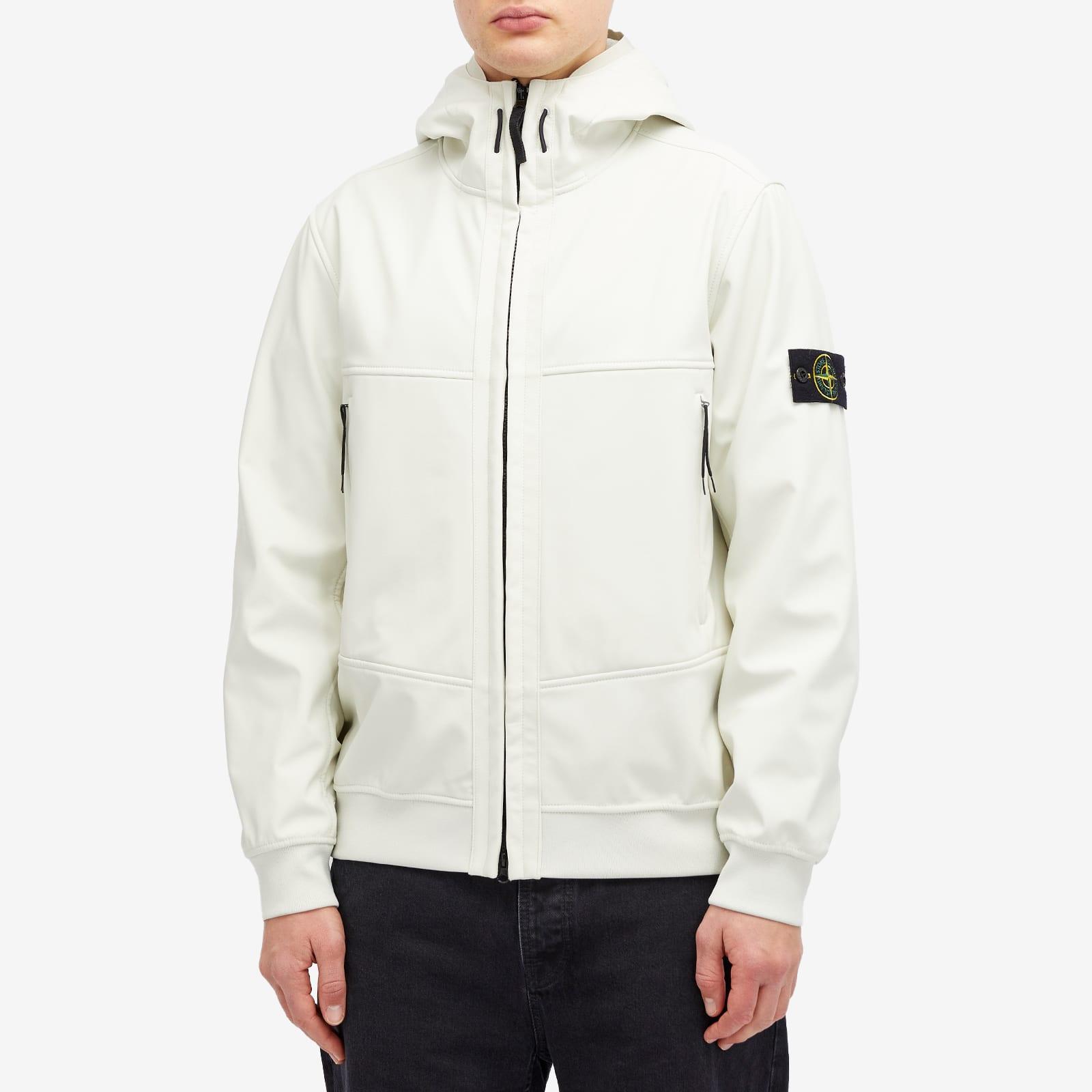 Stone Island Soft Shell-R Jacket in White for Men | Lyst
