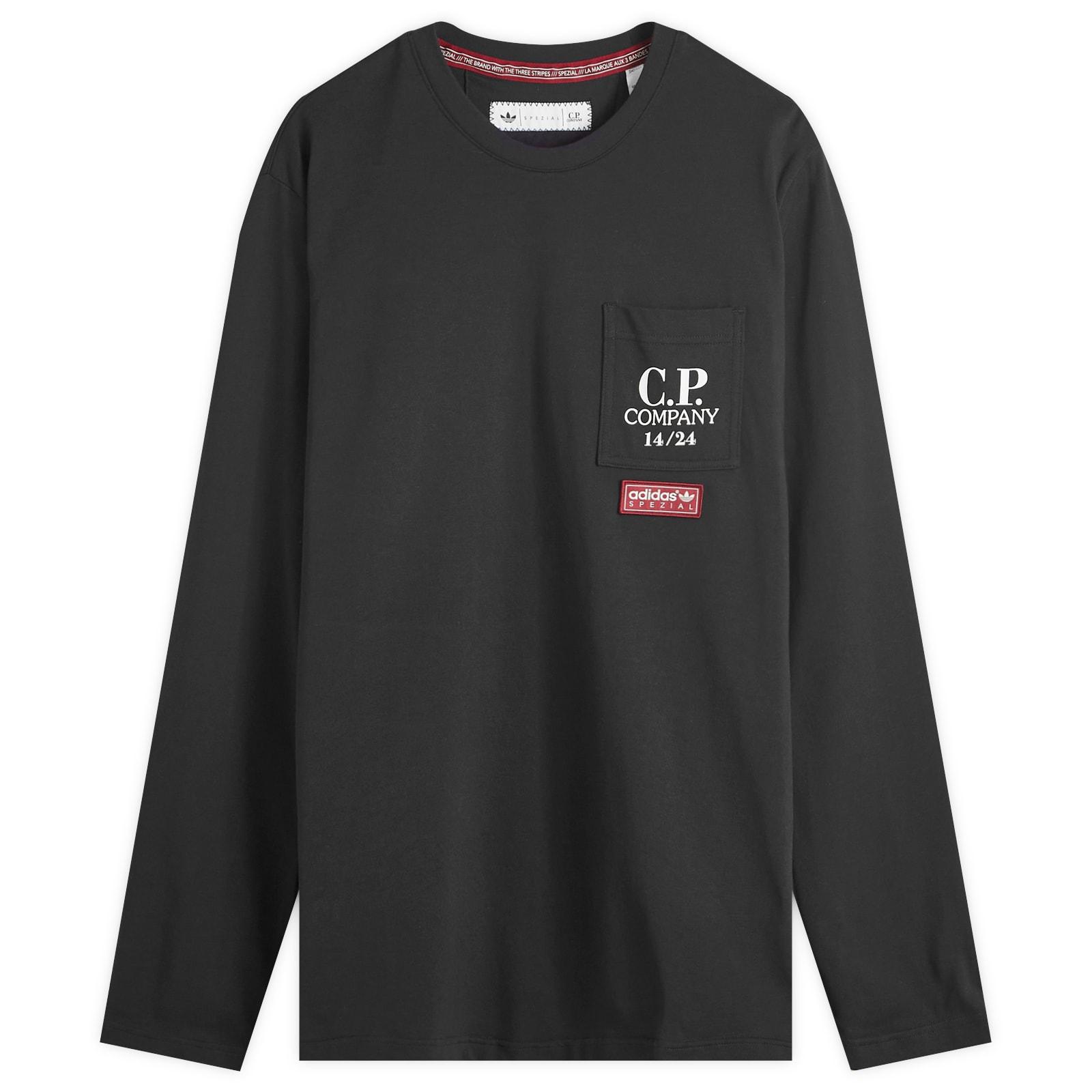 adidas X C.P. Company Spzl Pocket Long-Sleeve T-Shirt in Black for