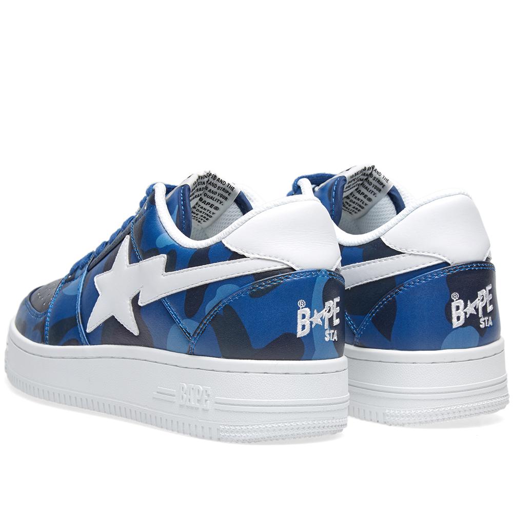 bape blue camo shoes