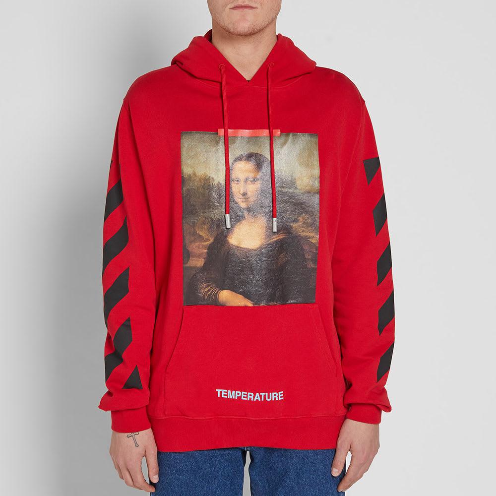 off white hoodie mona lisa red