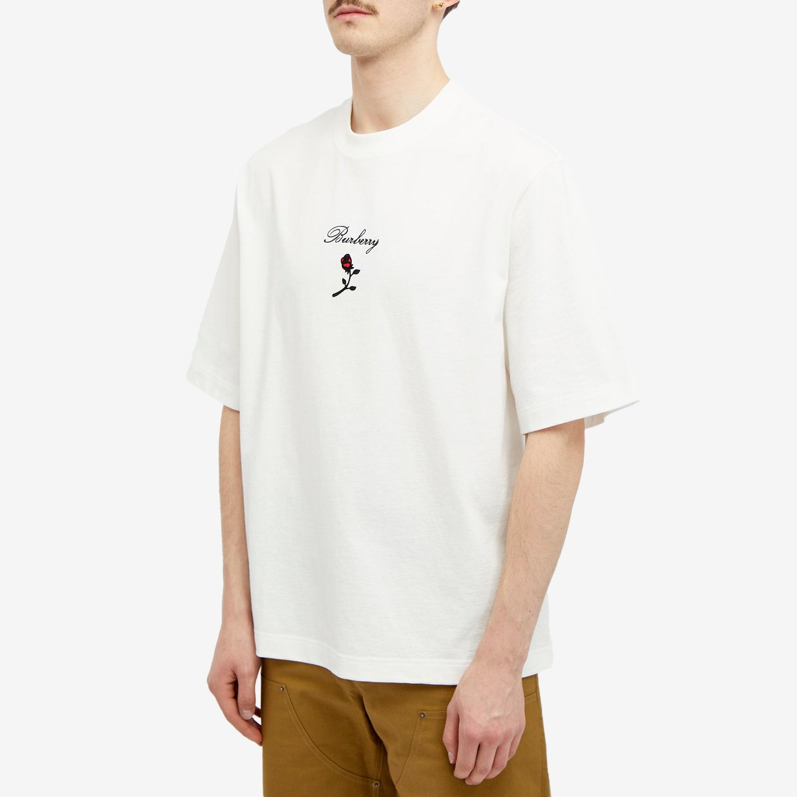【関税込み】Burberry ホワイト Rose Tシャツ 関税込み】Burberry オフホワイト Rose Tシャツ (Burberry/T