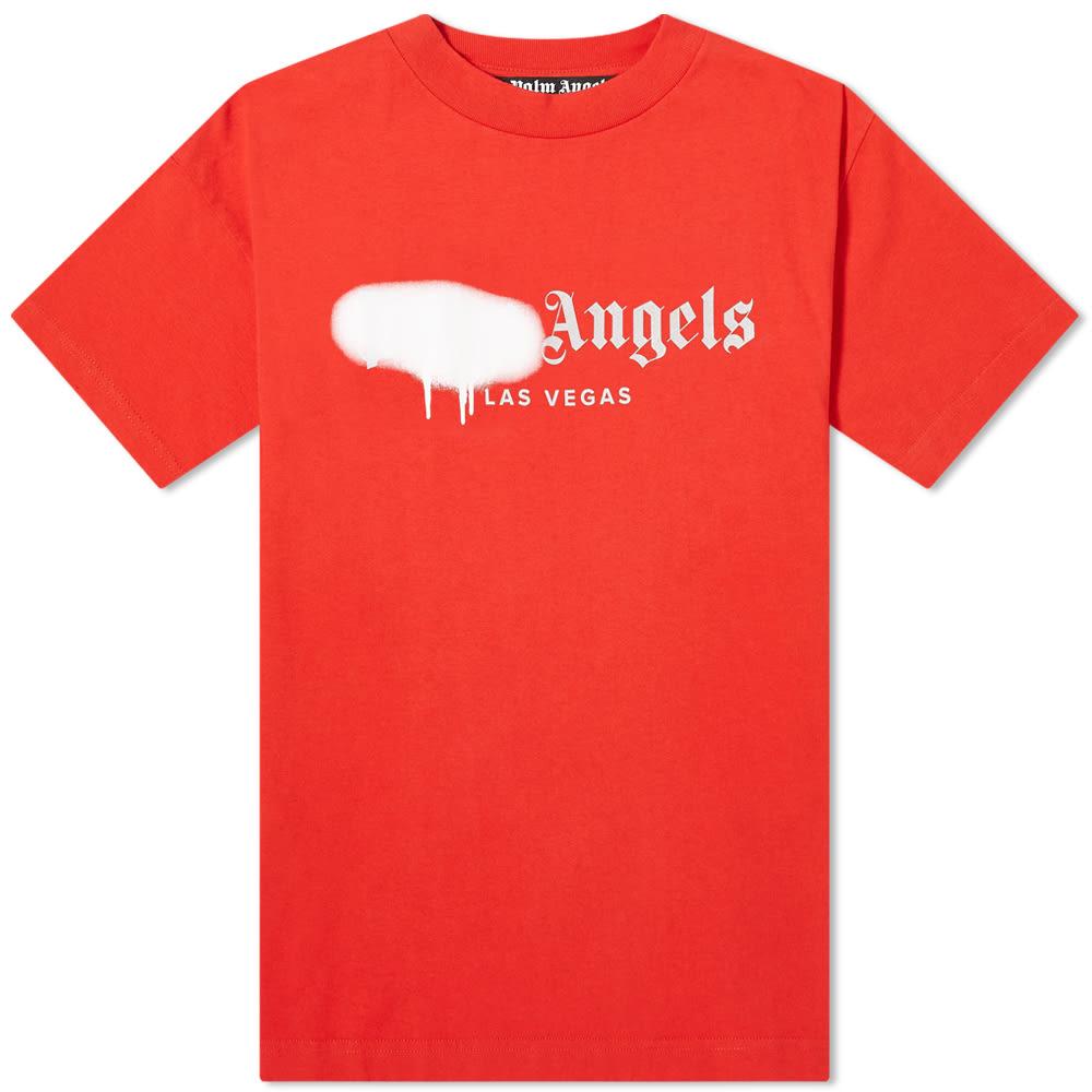 Palm Angels Sprayed Las Vegas Logo Tee in Red for Men | Lyst