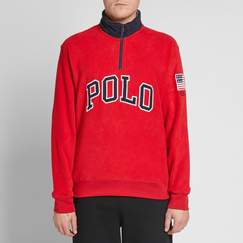 polo ralph lauren half zip polar fleece