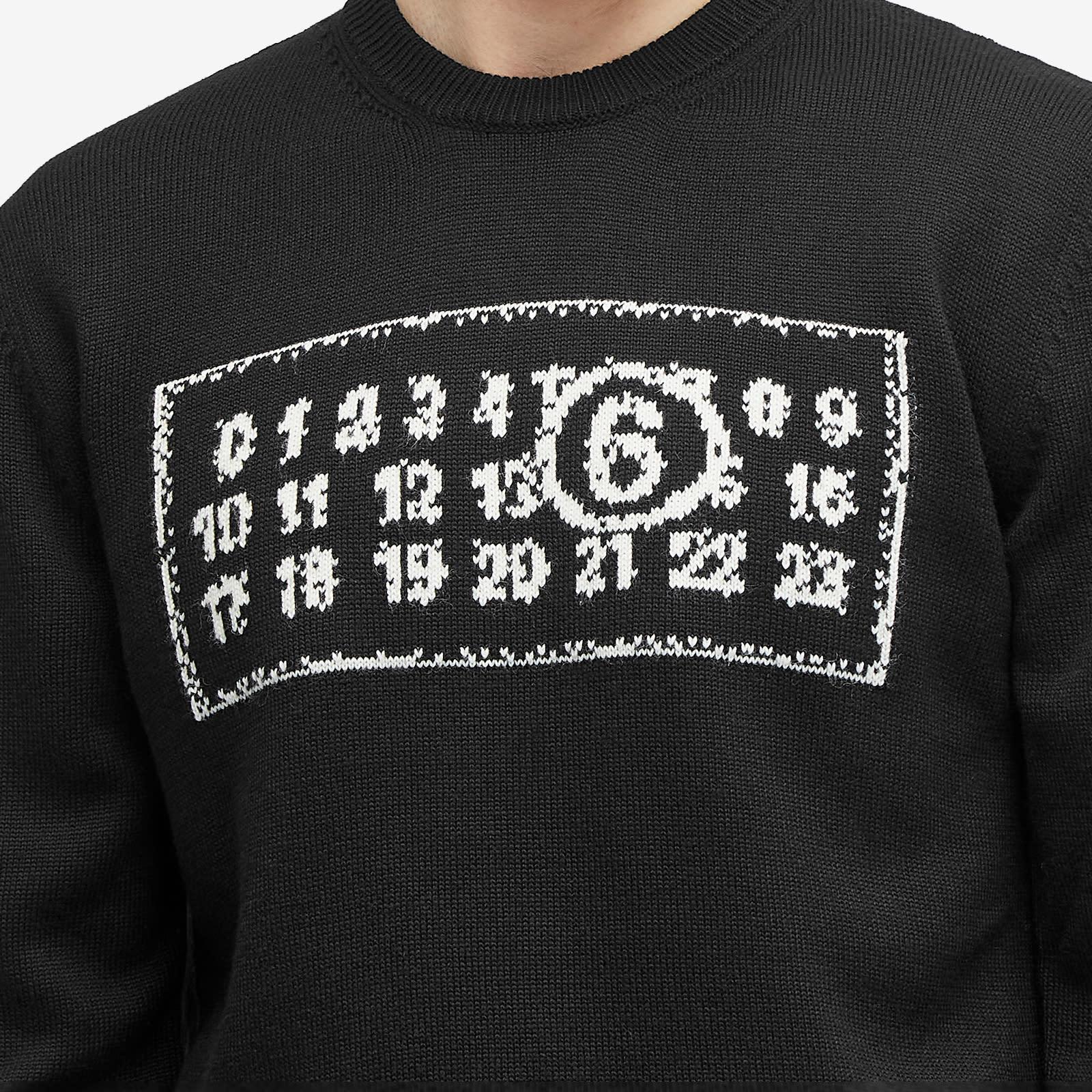 Maison Margiela Jacquard Number Logo Jumper in Black for Men