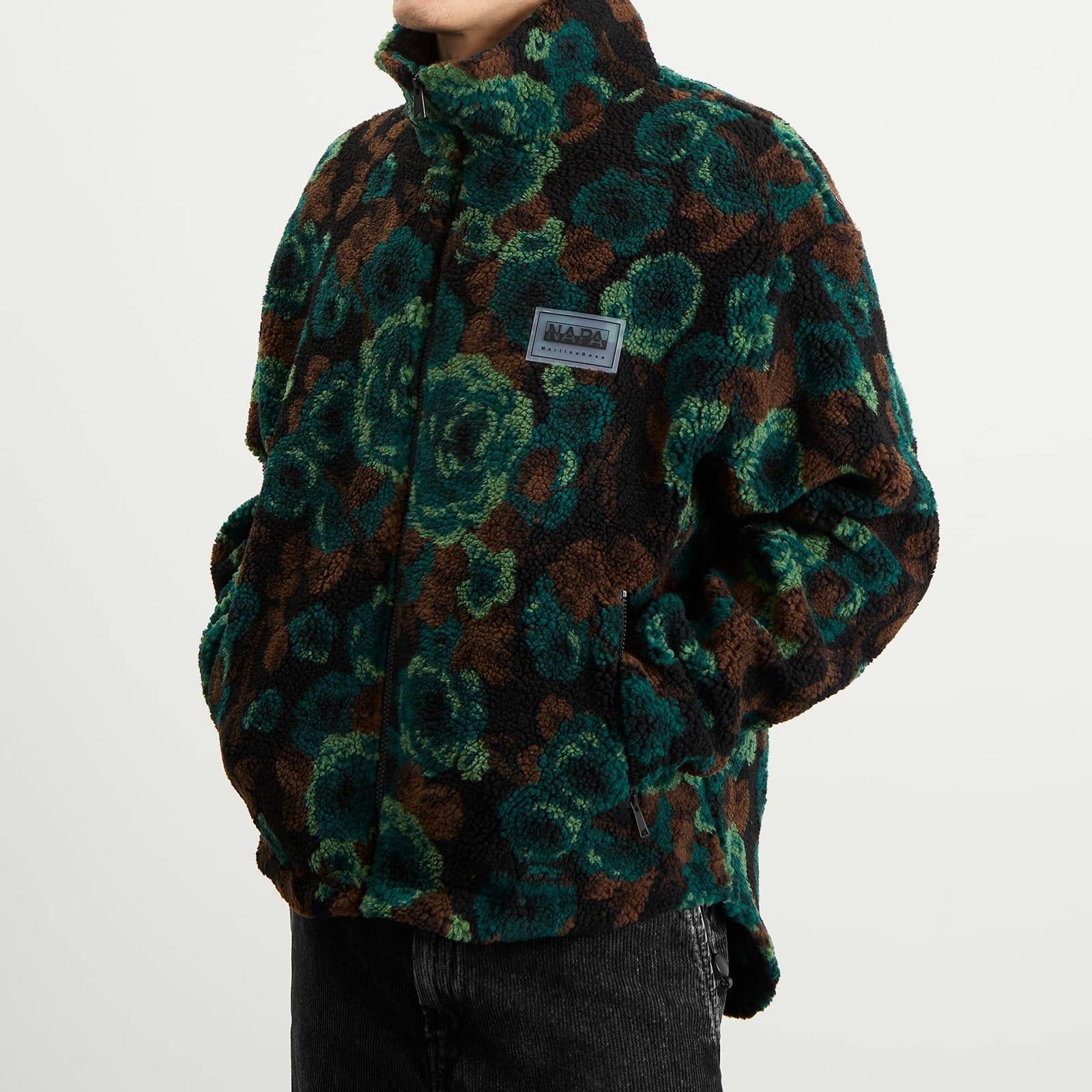 Napapijri X Martine Rose Jacquard Fleece Jacket in Green for Men