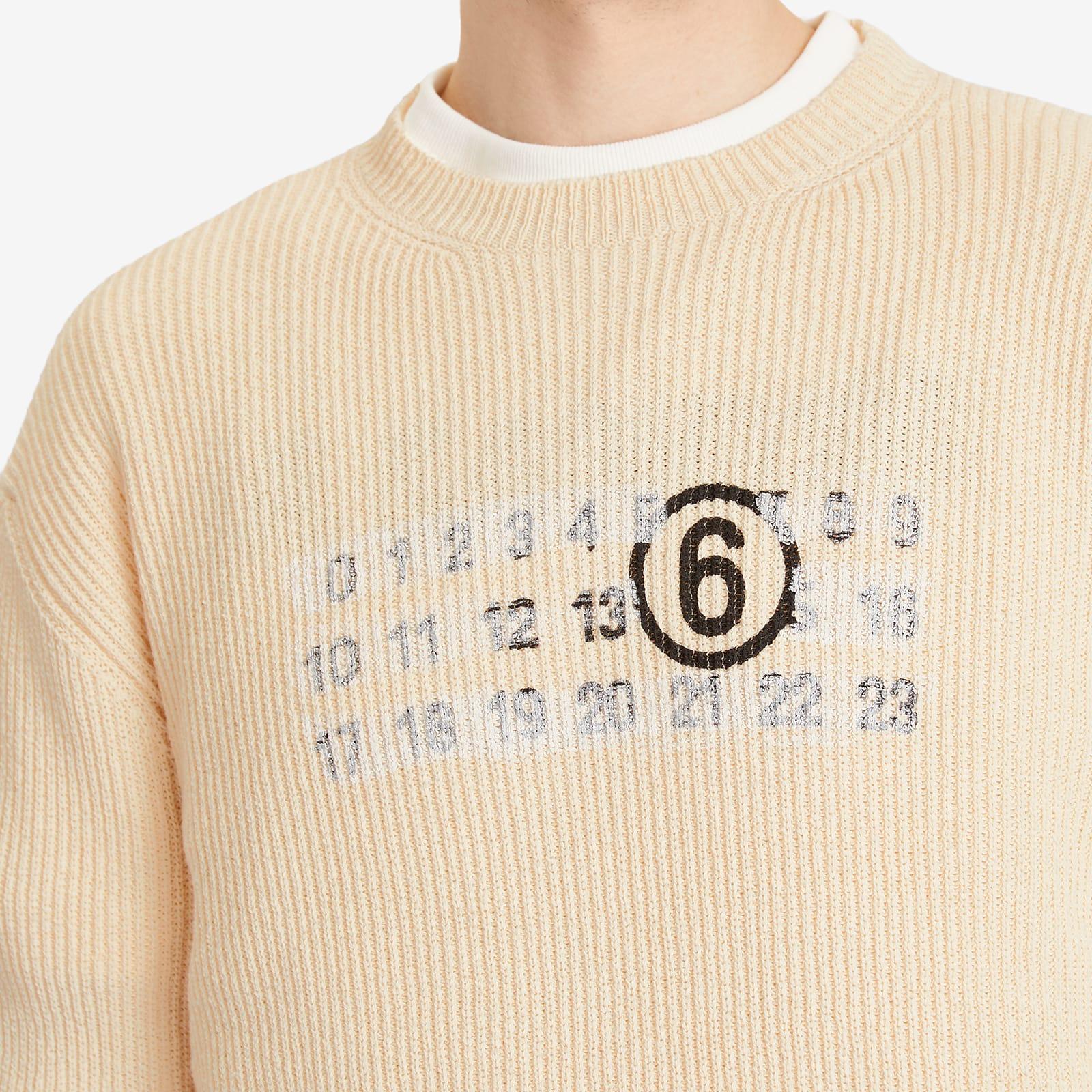 Maison Margiela Logo Knit in Natural for Men | Lyst