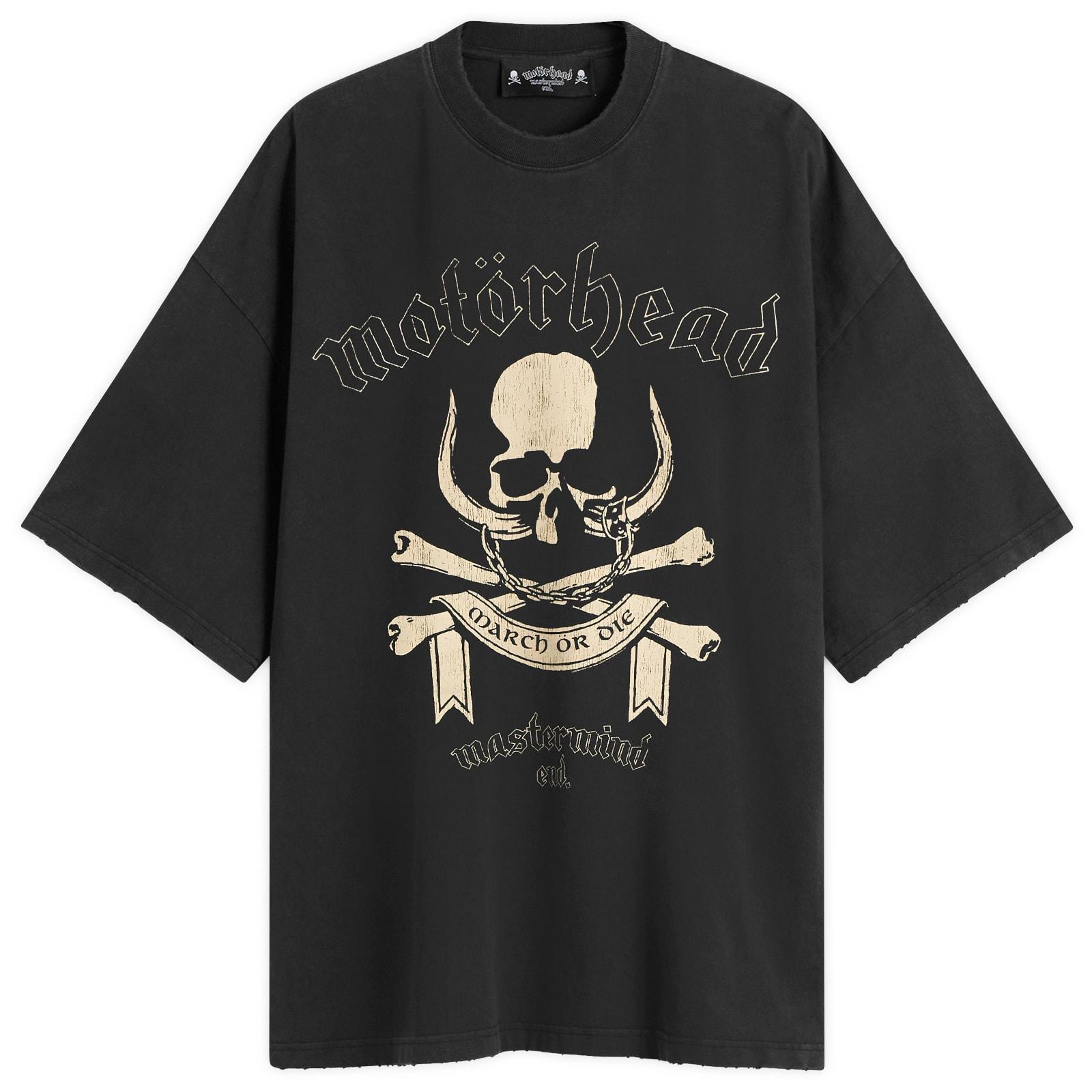 END. X Mastermind World X Motorhead March Or Die T-Shirt in Black