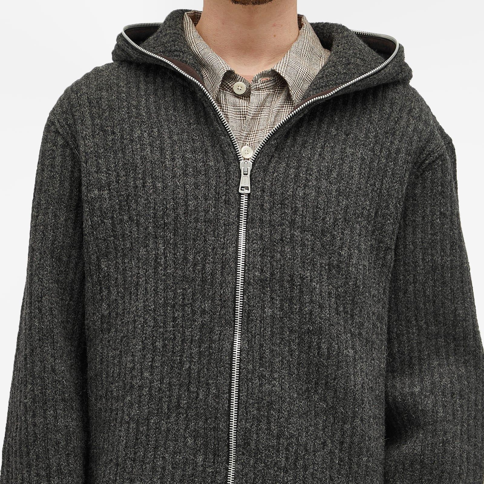 Our Legacy Rib Wool Full Zip Hoodie in Black for Men | Lyst