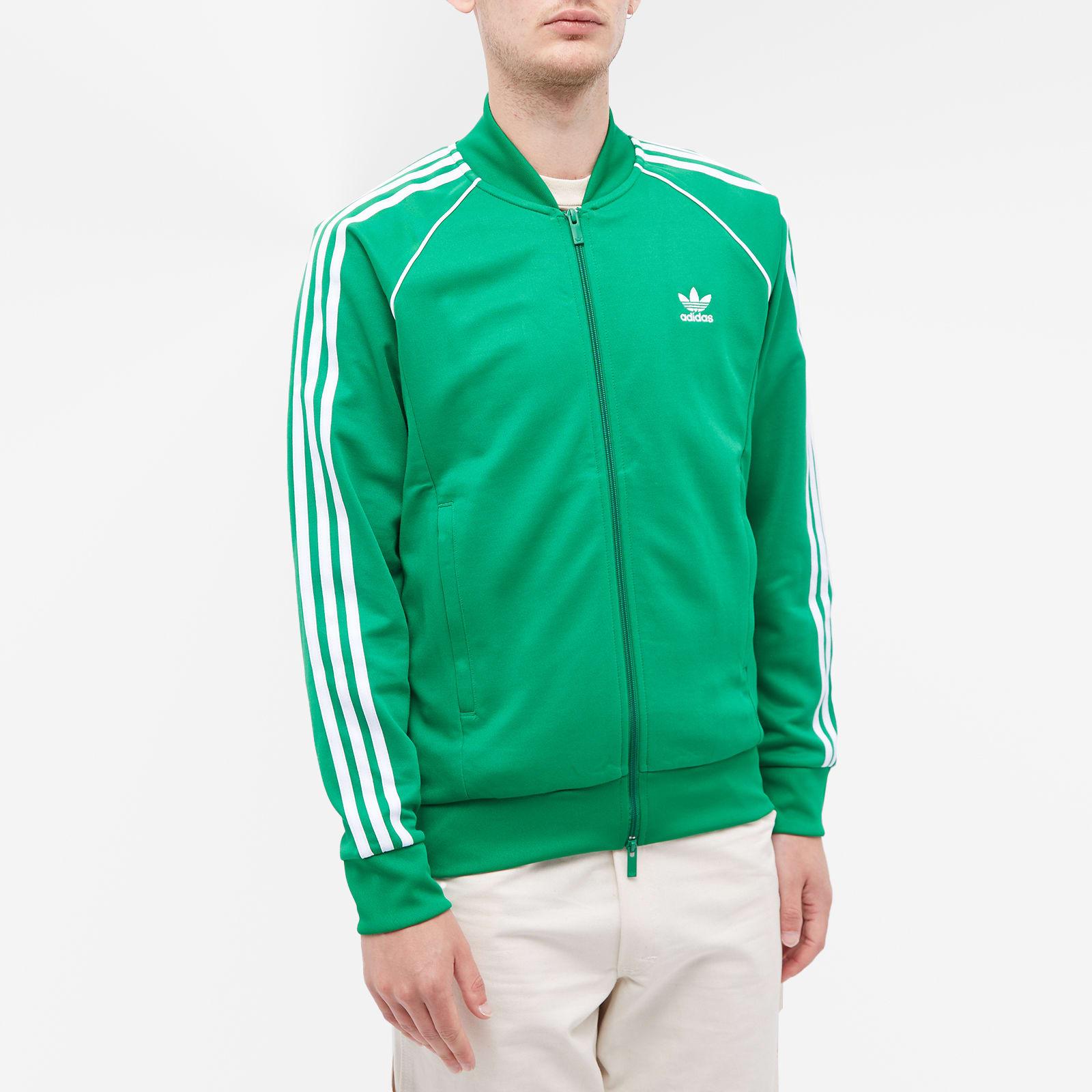 adidas Superstar Track Top in Green for Men | Lyst