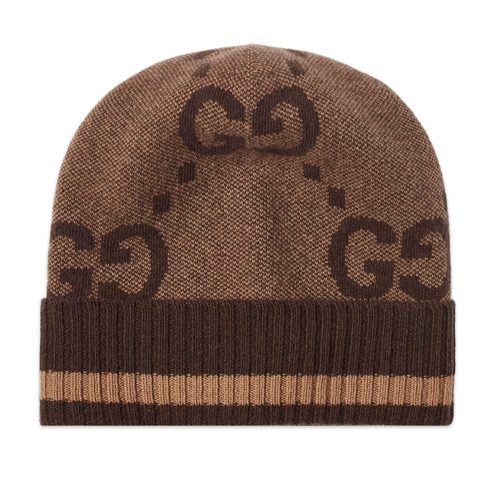 Gucci GG Knit Cashmere Hat Grey/Black