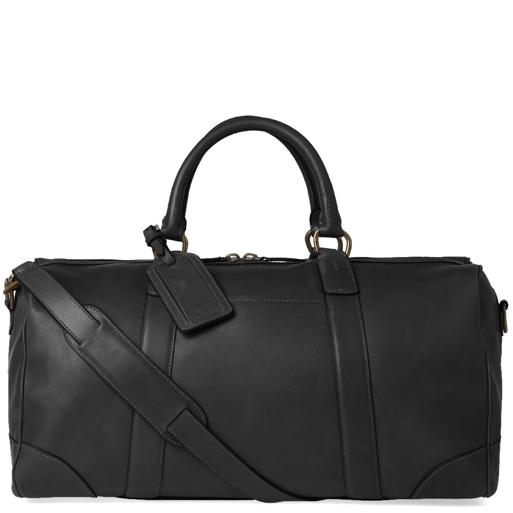Polo Ralph Lauren Leather Duffle Bag in Black for Men - Lyst